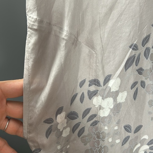 Zara Home Silk Gray Floral Nightgown Slip size M - Picture 8 of 11